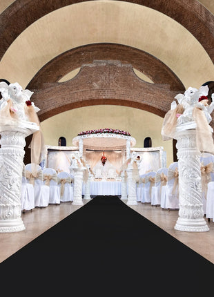 Velour Flat Aisle Runner - Black eventcarpetsonline.co.uk