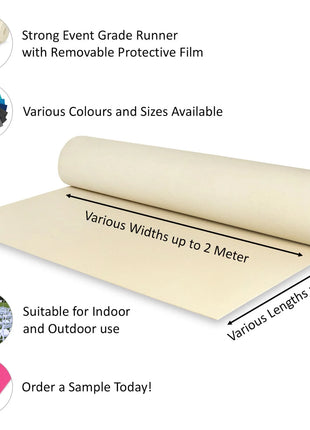 Velour Flat Aisle Runner - Nut eventcarpetsonline.co.uk
