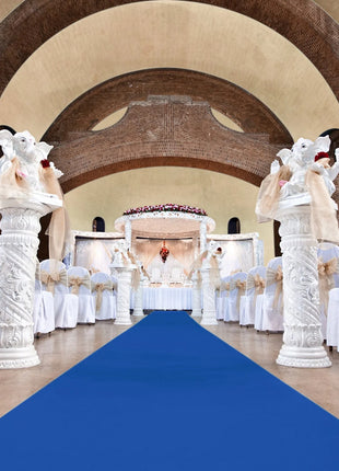 Velour Flat Aisle Runner - Royal Blue eventcarpetsonline.co.uk