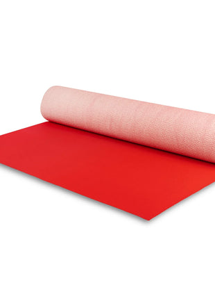 Velour Flat Aisle Runner - Tomato Red eventcarpetsonline.co.uk