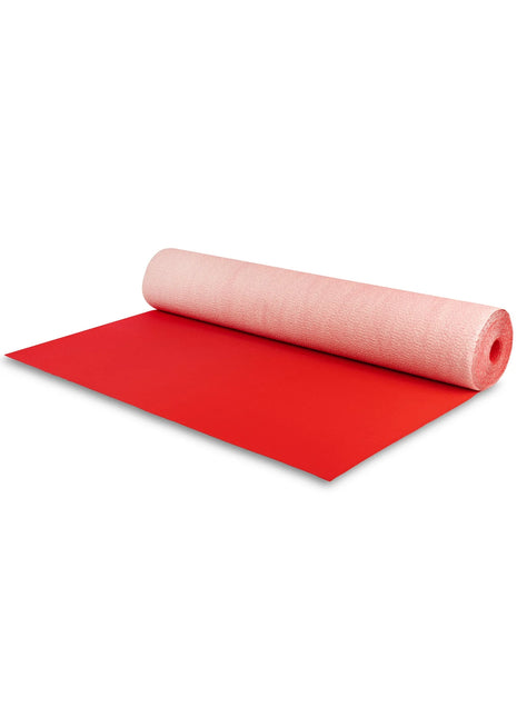 Velour Flat Aisle Runner - Tomato Red eventcarpetsonline.co.uk