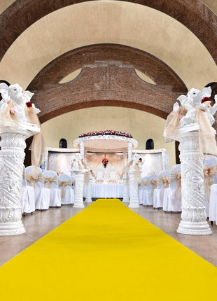 Velour Flat Aisle Runner - Yellow eventcarpetsonline.co.uk
