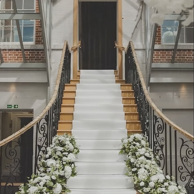 Velour Flat Aisle Runner - White